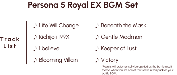 Persona 5 Royal EX BGM Set